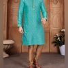 PANJABI SHERWANI STYLE WITH PAJAMA BLUE COLOR – NB5015