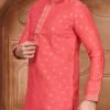 PANJABI SHERWANI STYLE WITH PAJAMA DARK PINK COLOR – NB5016-1