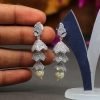 Silver Color American Diamond Earrings - NB5136