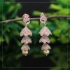 White Color American Diamond Earrings - NB5092