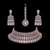 White Color American Diamond Necklaces Set - NB5041