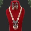 Light Pink Color American Diamond Necklaces Set - NB5042