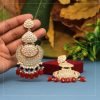 Orange Color Kundan Earrings - NB5132