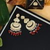 Orange Color Kundan Earrings - NB5132 - Image 2