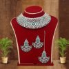 Green Color Stone Necklace Set - NB5048