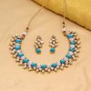 Firozi Color Kundan Necklace Set - NB5046 - Image 2
