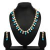 Firozi Color Kundan Necklace Set - NB5045