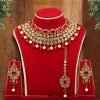 Red & Gold Color Kundan Necklace Set - NB5033