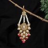 Dark Pink Color Kundan Maang Pasa - NB5090