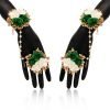 White & Green Color Synthetic Rose Floral Bridal Set - NB5118 - Image 2