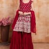 Nazon Brand - Faux Georgette Kids Sharara Suit - NB61589
