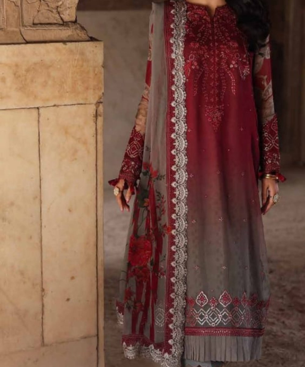 3-pc Embroidered Luxury Chiffon Collection- Embroidered Dress- Eid Collection - NBO61653